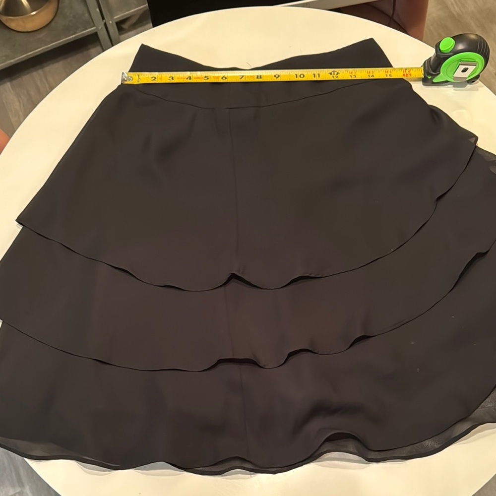 Chic Black Layered Skater Skirt